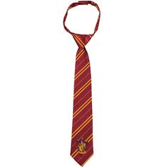 A recognizable part of the Hogwarts uniform is the striped House tie worn by the students. You can represent House Gryffindor when you add this tie to your Hogwarts uniform. This tie even has a cool breakaway feature that lets you put it on and take it off easily! Size: one size. Gender: unisex. Gryffindor Uniform, Gryffindor Costume, Harry Potter Bridal Shower, Hogwarts Uniform, Harry Potter Kids, The Great Hall, Harry Potter Style, Weasley Twins, Harry Potter Costume