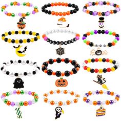 halloween beaded bracelets and necklaces