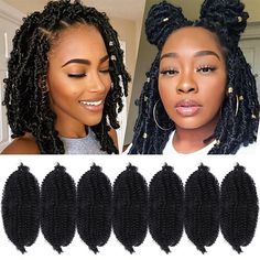 Category:Extension; Gender:Women's; Quantity:7 pack; Occasion:Party  Evening,Party,Vacation,Party / Evening,Daily Wear; Age Group:Adults; Hair Material:Synthetic Hair; Texture:Curly; Length:16 inch; Heat Resistant:Yes; Listing Date:07/25/2023; Can Be Permed:No; Unit Weight:0.02 Marly Twist, Hair For Faux Locs, Afro Twist Hair, Springy Afro Twist, Cuban Twist, Braided Mohawk, Twist Braiding Hair, Marley Twist, Spring Twist Hair