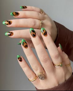 Happy Nails, Almond Nails Designs, Trendy Nail Design, Dream Nails, Funky Nails, Dope Nails, Manicure E Pedicure, Nail Polishes, Gorgeous Nails