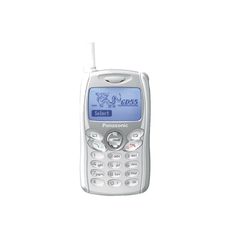 an old cell phone is shown on a white background