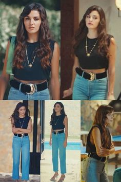 Eda Yildiz Outfits Summer, Basic Top Outfit, Hande Style, Eda Outfits, Celebrity Casual Outfits, Celebrity Fashion Looks