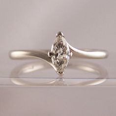 4 claw set crossover marquise - Marquise Cut Engagement Rings -  Ring Jewellery