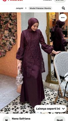 Dress Hari Raya, Ide Dress Bridesmaid Hijab, Baju Kurung Modern Style, Kebaya Modern Hijab Dresses, Baju Dress Hijab Styles, Kebaya Brokat Bridesmaid, Model Dress Hijab, Seragam Bridesmaid Hijab