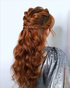 Long Red Hair, Long Red, Hair And Makeup, Hair Dos, Bridesmaid Hair, Hair Updos, Pretty Hairstyles, Hair Looks