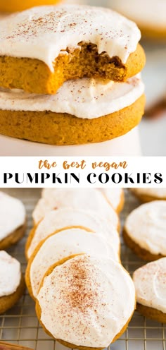 the best vegan pumpkin cookies with cream cheese frosting