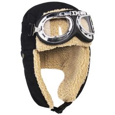 PRICES MAY VARY. Package Includes: 1 trapper Hat with ear flaps and 1 windproof goggles. Fur hat size: 21.6”-23.6” (NOT for small head and toddler); goggles with elastic band can be adjusted from 16.9”-27”. Trapper Hat With Ear flaps：This winter hat has double layers to against the cold in winter, and its ear cover can protect your sensitive face and ears from wind and snow. A great winter accessory for full face protection. Vintage Goggles: Windproof helmet goggles are detachable by a elastic b Wind Costume, Amelia Earhart Costume, Vintage Goggles, Snoopy Costume, Aviator Costume, Hat With Goggles, Aviator Goggles, Pilot Costume, Hat With Ear Flaps