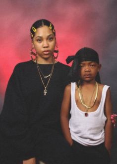 two young women standing next to each other