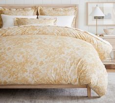 Golden Hour | Pottery Barn Toile Duvet Cover, Toile Quilt, Toile Duvet, Ranch Bedroom, Harvest Gold, Pottery Barn Teen, Subtle Textures, Bed Duvet Covers, Quilt Cover