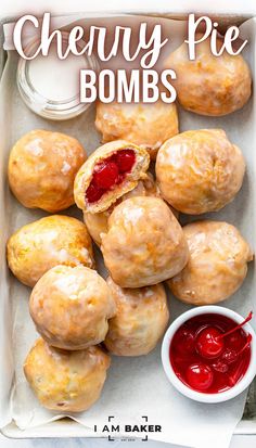 Cherry Pie Bombs are like mini, bite-sized cherry pies with a flaky crust and cherry pie filling that are made in an air fryer. Cherry Pies, Pie Filling Recipes, Spend With Pennies, Cherry Desserts, Cherry Recipes, Flaky Crust, Cherry Pie Filling, Filling Recipes, Cherry Pie