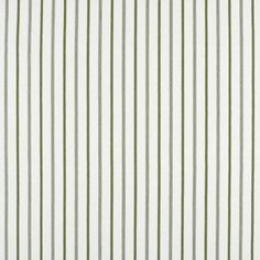 a white and green striped shirting fabric