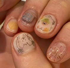 Short Nail Bed Nails, Short Nail Bed, Themed Nails, Hello Nails, Vintage Nails, Nail Bed, Pretty Gel Nails, Short Nail, Gel Nail Design