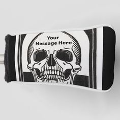 Halloween Party Personalized Skeleton Birthday Golf Head Cover | Zazzle Birthday Golf