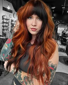 49 Very Edgy Hairstyles to Copy in 2024 Edgy Haircuts, Long Red Hair, Edgy Hair, Hair Color And Cut, Tone Hair, Long Red, Hair Inspo Color