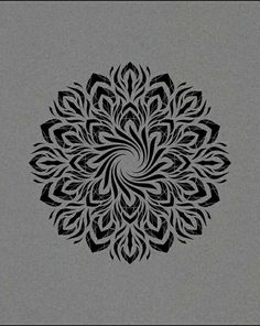 a black and white drawing of a flower on a gray background with the words,