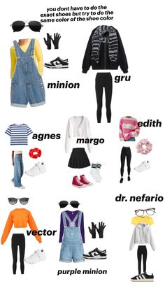 the different types of clothes are shown in this graphic style, with words describing them