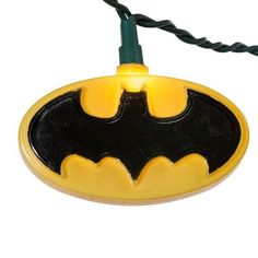 the batman light up decoration is hanging from a cord