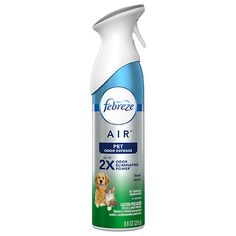 a bottle of air freshener for dogs and cats