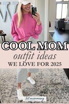 Daily Mom Outfits Casual, Mom Lounge Wear Outfit, Sporty Mom Outfits, Sports Mom Outfit, Womens Joggers Outfit, Comfy Mom Outfits, Young Mom Style, Outfit Ideas For Moms