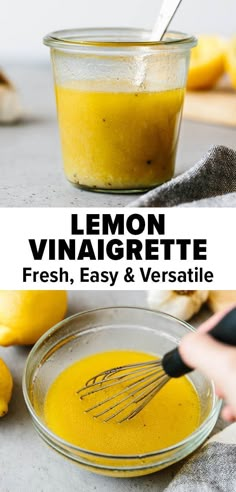 lemon vinaigrette fresh, easy and verstatie recipe with only 3 ingredients