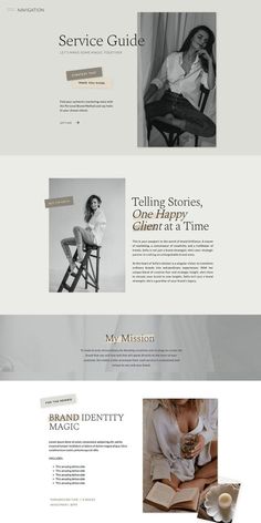 the website design for a women's clothing store, with an image of a woman sitting