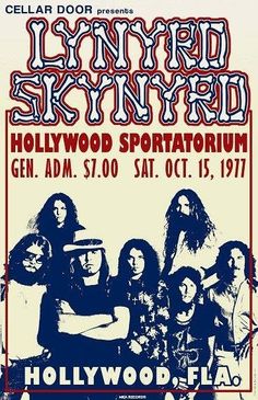 an old concert poster from the early 1970s's featuring hollywood splatatorum