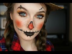 Wolf Makeup, Maquillage Halloween Simple, Scarecrow Halloween