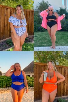 High Waisted Plus Size Bikinis Amazon Amazon Bikinis, Plus Size Amazon, Plus Size Bikinis, Poolside Glamour, Swimsuit High Waisted, Big Bust, Swimsuits High Waisted, Plus Size Swimsuits