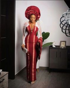 Aso Oke Bridal Styles, Brocade And Lace Combination, Sanyan Aso Oke Styles, Aso Oke For Bride, Bridal Aso Oke Styles, Asooke Dress Styles, Asoke Styles For Women, African Engagement Dresses, Asooke Styles For Brides