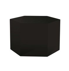 a black cube shaped object on a white background