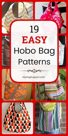 the top ten easy to sew hobo bag patterns