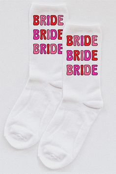 bride socks, bride tribe socks, bridesmaid socks, wedding gift, bridesmaid proposal, bridesmaid box, monogram gift, custom gift, wedding shower, wedding shower gift, bridesmaid, bride, wedding gift, bridesmaid gift, bridal party socks, bridal party gift, wedding socks, bride tribe, I do crew, bride tribe shirts, I do crew shirts, bride's babes, bachelorette party, bachelorette party shirts, monogram pajamas, getting ready gift, women's loungewear, women's socks, custom socks, custom text socks Bride And Bridesmaid Socks, Wedding Socks Boldsocks, Unique Engagement Gifts Socks, Socks For Bridesmaids, Mother Of The Bride Socks, Monogram Pajamas, Bridesmaid Socks, Bride Tribe Shirt, Monogrammed Pajamas