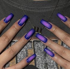 Purple Leopard Nails, Ora Nails, Edgy Nail Art, Dark Purple Nails, Aura Nails, Purple Acrylic Nails, Aesthetic Lockscreens, Airbrush Nails, Purple Nail Designs