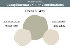 the different shades of french gray paint on a white background with text that says complimentary color combinations