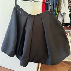 Louis Vuitton Balloon Skirt. Shortened But Never Worn. Nwt Evening Pleated Mini Skirt, Elegant Full Mini Skirt For Night Out, Flared Evening Mini Skirt With Lining, Evening Flared Mini Skirt With Lining, Chic Evening Mini Pleated Skirt, Black A-line Bottoms For Party, Black Flared Mini Skirt For Evening, Black Full Mini Skirt For Evening, Black Relaxed Fit Skirt For Cocktail Events