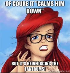 the little mermaid with red hair and glasses saying i had red hair before ariana grandee