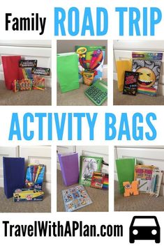 the road trip activity bags are great for kids