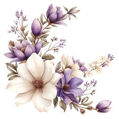 an image of flowers painted in watercolor