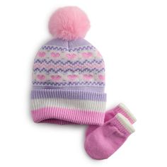 She'll love this adorable hat and mitten set from Addie & Tate.She'll love this adorable hat and mitten set from Addie & Tate. Click on the BABY PRODUCTS & CLOTHES GUIDE to find everything you need to keep your baby healthy and happy!FEATURES 2-piece set includes: Hat and mittens Jacquard knit construction Plush pompon on hatFABRIC & CARE Age appropriate: 6 months-2 years Hat: Acrylic Mittens: Acrylic, polyester, spandex Hand wash Imported Size: INFANT. Color: Fairisle. Gender: female. Age Group Clothes Guide, Healthy And Happy, Jacquard Knit, Baby Products, Fair Isle, 6 Months, Gender Female, Polyester Spandex, Toddler Girl