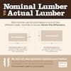 an image of a website page with the words, nominal lumber actual lumber