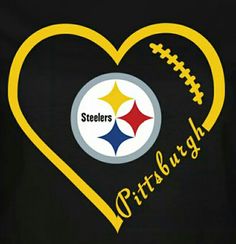 the pittsburgh football team is depicted in a heart shape