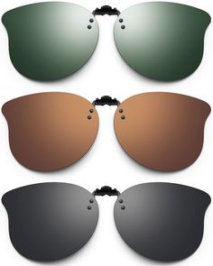 PRICES MAY VARY. What you receive: there are 3 pairs clip on sunglasses with 3 different colors, sufficient quality and colors can match a variety of outfits, wearing the sunglasses will make you stylish and charming One size fits most: the clip-on flip up lens sunglasses are designed to fit most kinds of glasses frames, such as oval, square, rectangle or other frames, but they are recommended to match cat eye shape frames most, giving you a better wearing feeling Lightweight and durable: these Sunglasses Cat Eye, Rimless Glasses, Glasses For Women, Clip On Sunglasses, Rimless Sunglasses, Different Seasons, Eye Shape, Eye Shapes, Stylish Gifts