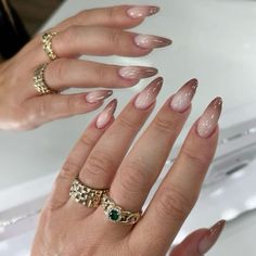 Nails And Rings, Classy Acrylic Nails, Neutral Nails, Luxury Nails, Fire Nails, Chic Nails, Dope Nails, Cute Acrylic Nails, Ombre Nails