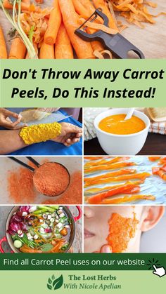 carrot peels are being used as garnishes for carrots and other vegetables