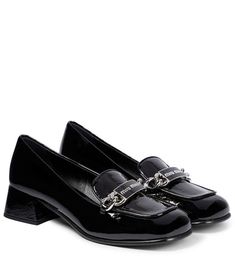 ۰ ⸂ ࣪ヾ˖ 𝗦𝗵𝗼𝗲𝘀 ⋆ ࣪ ! Miu Miu Black Shoes, Link Logo, Miu Miu Heels, Mid Heels Pumps, Miu Miu Shoes