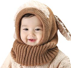 PRICES MAY VARY. 🎅 BIENVENU CUTE KNITTED PUPPY CAP: 80% acrylic & 20%cotton, high quality and soft material, makes your baby feel very warm and comfortable and protect your baby from the cold winter. 🎅 SIZE OF THIS WINTER WARM EARFLAP HAT: Fit for Head circumference: 17"-22"; Full length: 19"; Width: 8.6". This hat runs a little on the big side. It’s stretchy so your little child has plenty of room left to grow into it. Sometimes this hat even fit for an adult with small head. Before you have Winter Hat Knitting Pattern, Baby Winter Hat, Boys Winter Hats, Toddler Hats, Hood Style, Hoodie Scarf, Hat For Baby, Cat Ears Hat, Baby Winter Hats