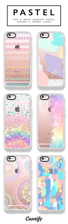 the pastel phone cases are designed to look like they have been painted with different colors