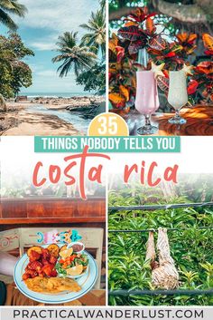 costa rica collage with text overlay that reads 35 things nobody tells you