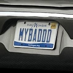 the license plate on this car is for mybaddo