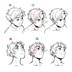 Drawing Faces, 캐릭터 드로잉, Different Angles, Anime Drawings Tutorials, Anatomy Art, Art Poses, Art Tutorial, Art Tutorials Drawing, Facial Expressions